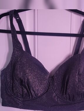 torrid Sparkle Black Underwire Bikini Top